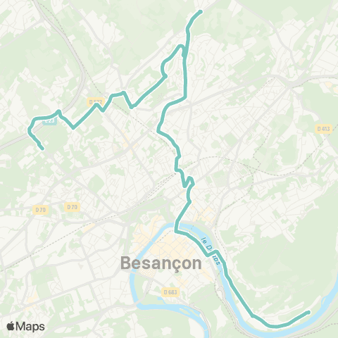 Ginko Pôle Temis ↔ Prés de Vaux map