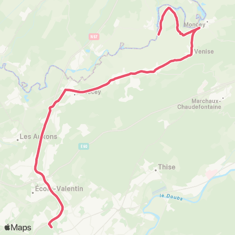 Ginko Venise ↔ Pôle Temis map