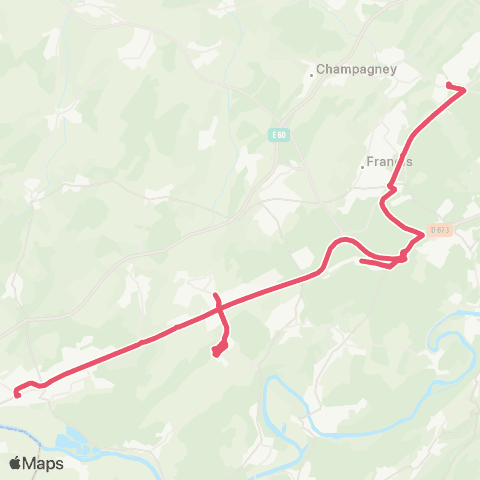 Ginko Dannemarie-sur-Crète ↔ Collège Cartannaz map