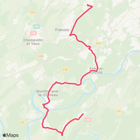 Ginko Busy ↔ Collège Cartannaz map