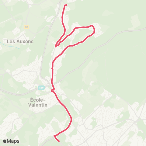 Ginko École-Valentin ↔ Collège Claude Girard map