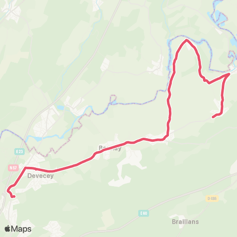 Ginko Vieilley ↔ Collège Claude Girard map