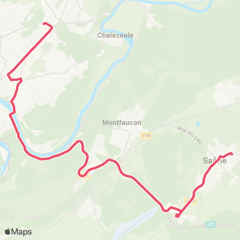 Ginko Saône ↔ Lycée St Jean map