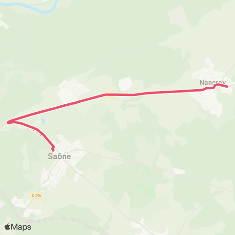 Ginko Nancray ↔ Collège Entre Deux Velles map