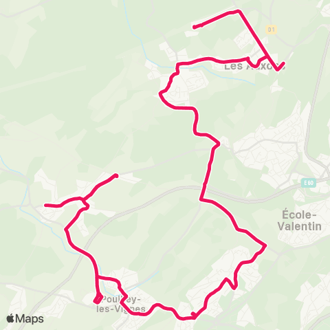 Ginko Gare Franche-Comté TGV ↔ Pirey map