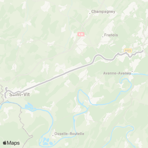 Ginko Saint-Vit ↔ Pôle Micropolis map