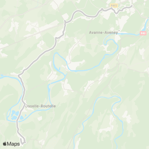 Ginko Osselle-Routelle / Byans-s/-Doubs ↔ Pôle Micropolis map