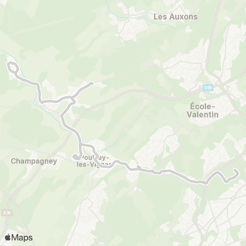 Ginko Chaucenne ↔ Pôle Temis map