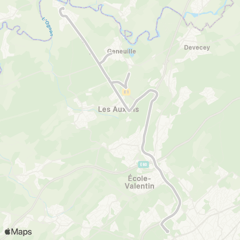 Ginko Cussey-sur-l’Ognon ↔ Pôle Temis map