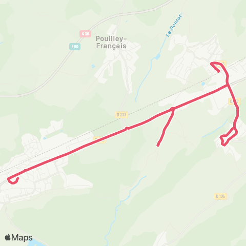 Ginko Saint Vit ↔ Collège Jean Jaurès map