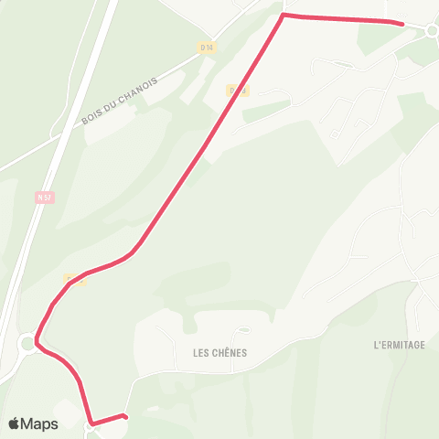 Ginko Devecey ↔ Collège Claude Girard map