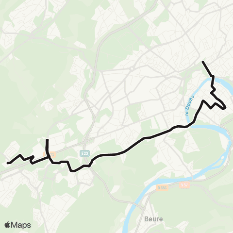 Ginko Hauts du Chazal ↔ Gare Viotte map