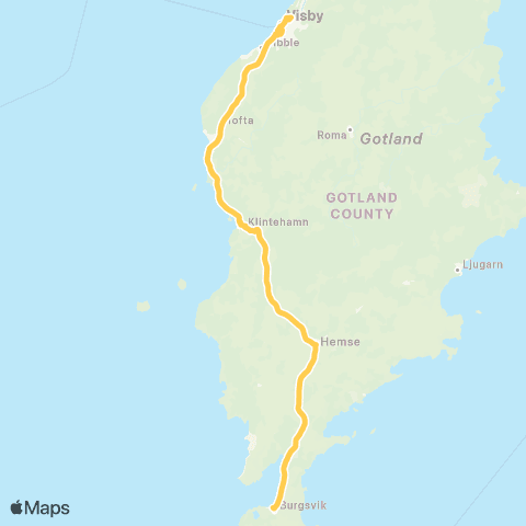 Gotlands kollektivtrafik  map