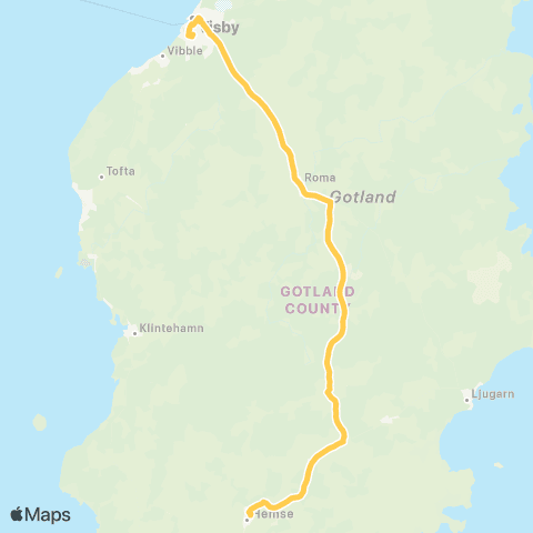 Gotlands kollektivtrafik  map