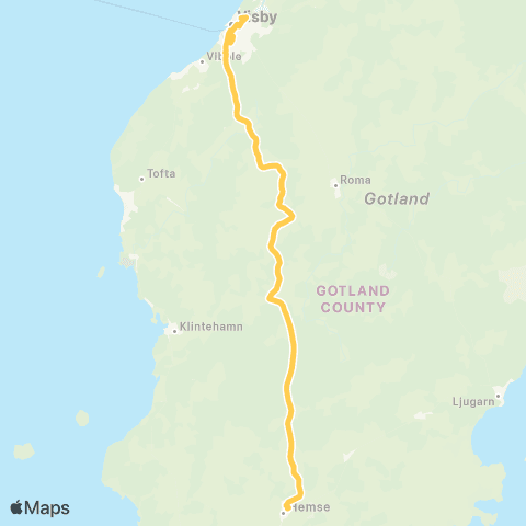 Gotlands kollektivtrafik  map