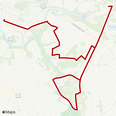 Greenlink Pleasantburg map