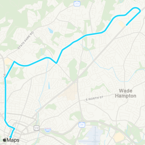 Greenlink Rutherford map