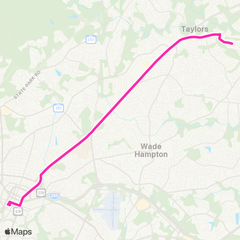 Greenlink Wade Hampton map