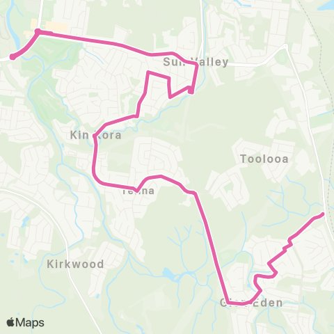 Translink Gladstone Kin Kora - Glen Eden via Telina map