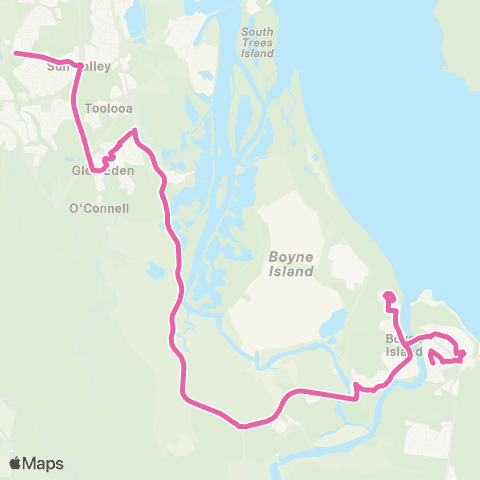 Translink Gladstone Kin Kora - Boyne Is and Tannum Sands via Telina map