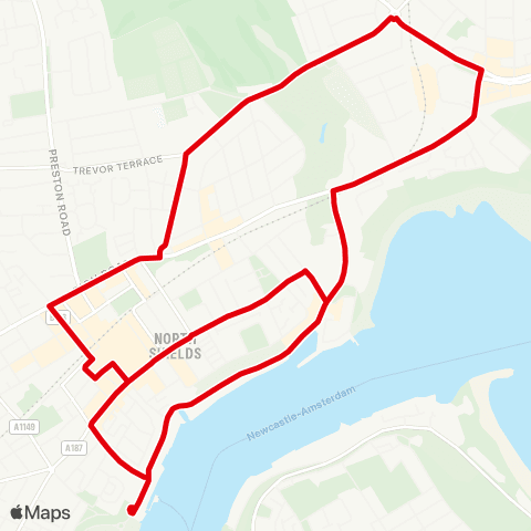 Go North East New Qy / Ferry Term - New Qy / Ferry Term map