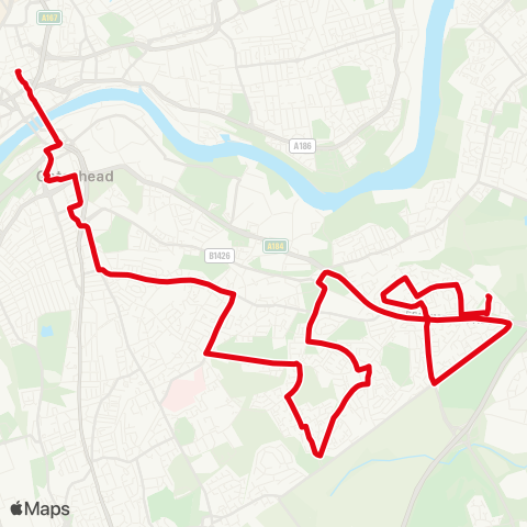 Go North East Monument Market Street - Interchange map