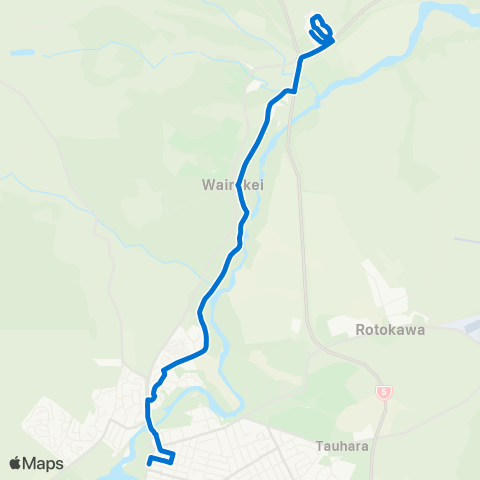 Busit Connect-2-Taupo Wairakei map