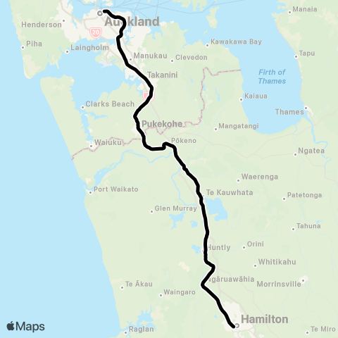 Busit Te Huia map