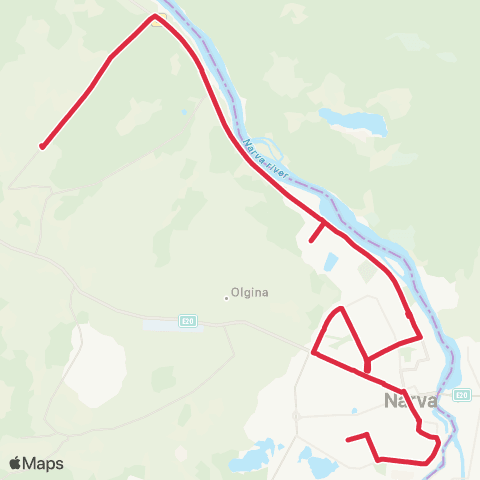 GoBus (Narva) Paemurru - Jaama - Tempo - Siivertsi - Lõuna-Kudruküla map