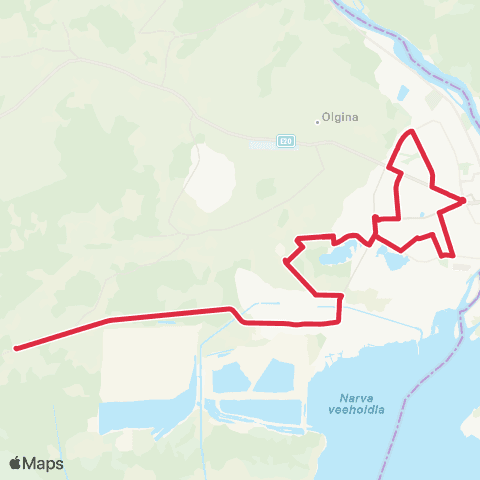 GoBus (Narva) Nahavabriku - Narova - Paemurru - Nahavabriku map