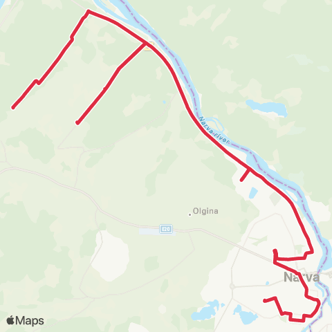 GoBus (Narva) Augametsa - Lõuna-Kudruküla - Jaama - Paemurru map