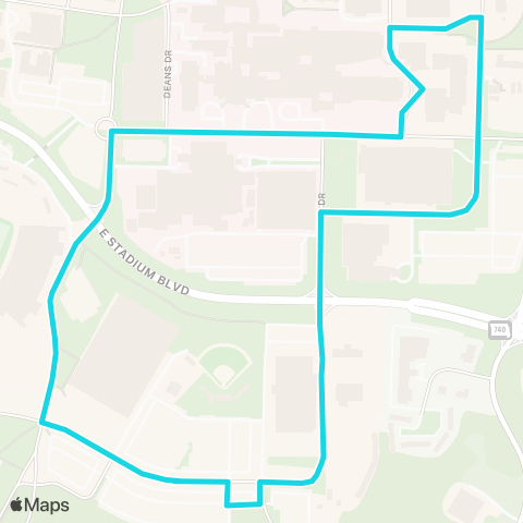 GoCOMO Hospital Shuttle map