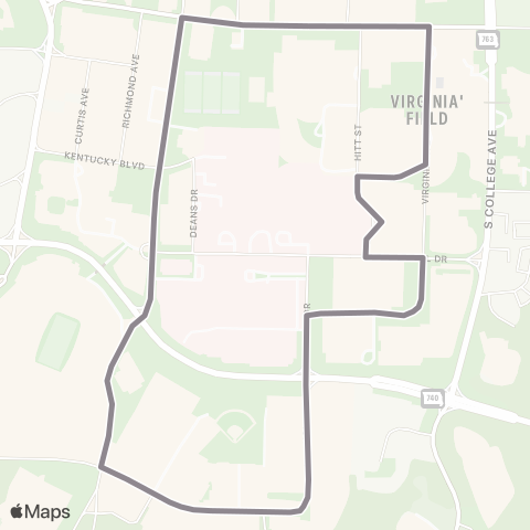 GoCOMO Hearnes Loop map