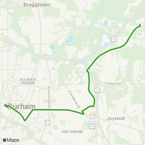 GoDurham Holloway St – Village – Glenview Station map
