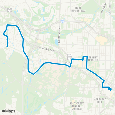 GoDurham W. Main – Duke / VA – Constitution map