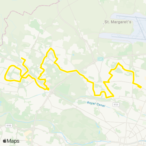 Go-Ahead Ireland DCU (The Helix) - Lady's Well Road map