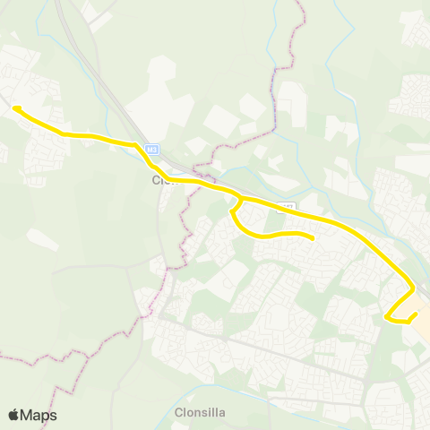 Go-Ahead Ireland Dunboyne - Blanchardstown map