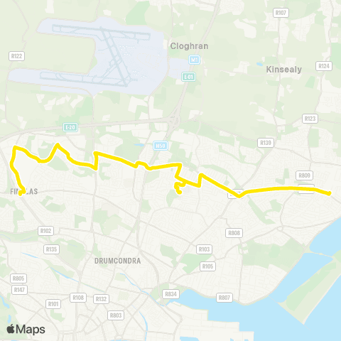Go-Ahead Ireland Finglas Village - Naomh Barróg GAA map