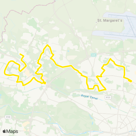 Go-Ahead Ireland DCU (The Helix) - Lady's Well Road map