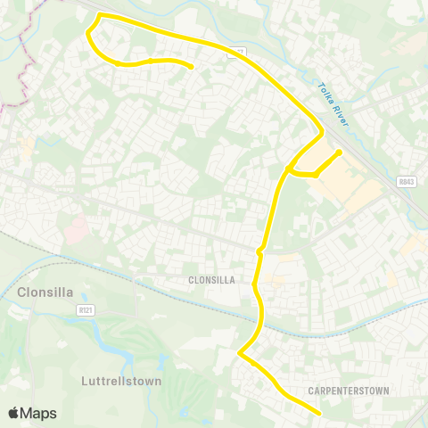 Go-Ahead Ireland Castaheany Estate - Castleknock CC map
