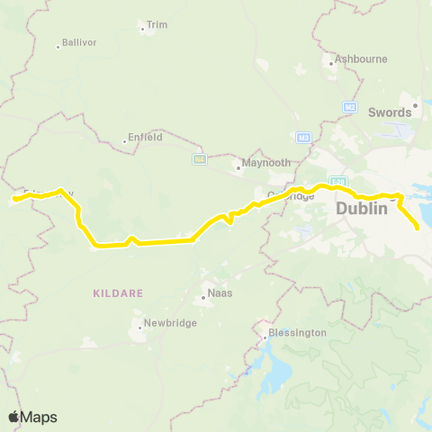 Go-Ahead Ireland Dublin - Edenderry map