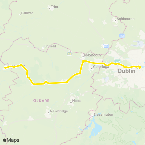 Go-Ahead Ireland Dublin - Edenderry map
