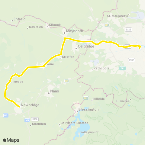 Go-Ahead Ireland Connolly Station - Newbridge Centre map