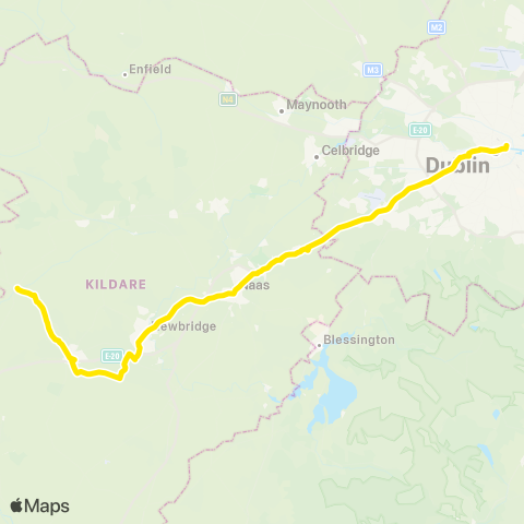 Go-Ahead Ireland Dublin - Kildare map