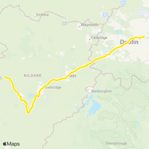 Go-Ahead Ireland Dublin - Rathangan map