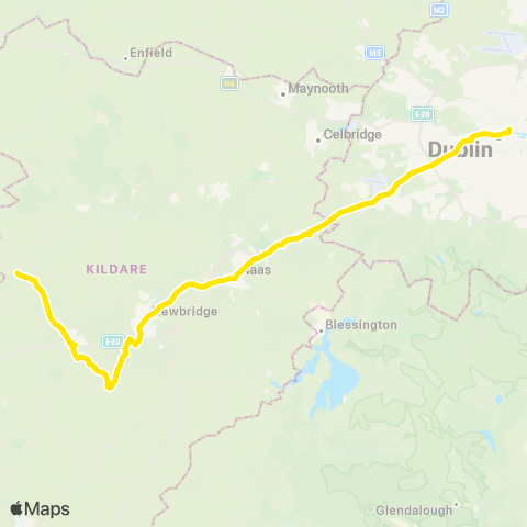 Go-Ahead Ireland Dublin - Kildare map