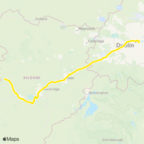 Go-Ahead Ireland Dublin - Kildare map