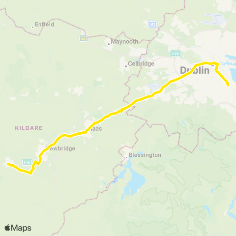 Go-Ahead Ireland Dublin UCD - Kildare map