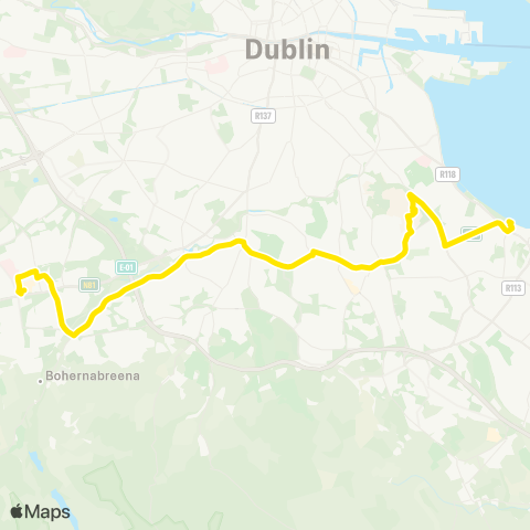 Go-Ahead Ireland The Square - Blackrock Station map