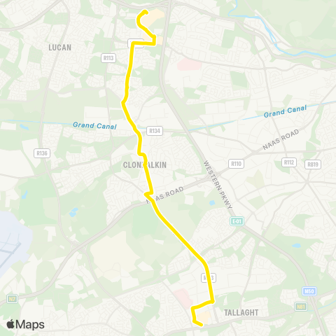 Go-Ahead Ireland The Square - Liffey Valley SC map